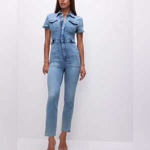Good American Fit for Success Women's Denim Jumpsuit
